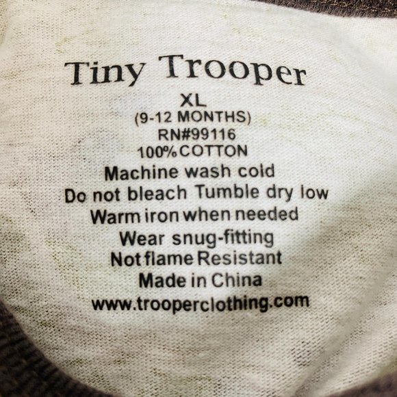 Tiny Trooper Camo One Piece Future Recruit Size XL - Picture 5 of 5